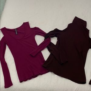 Cold shoulder tops